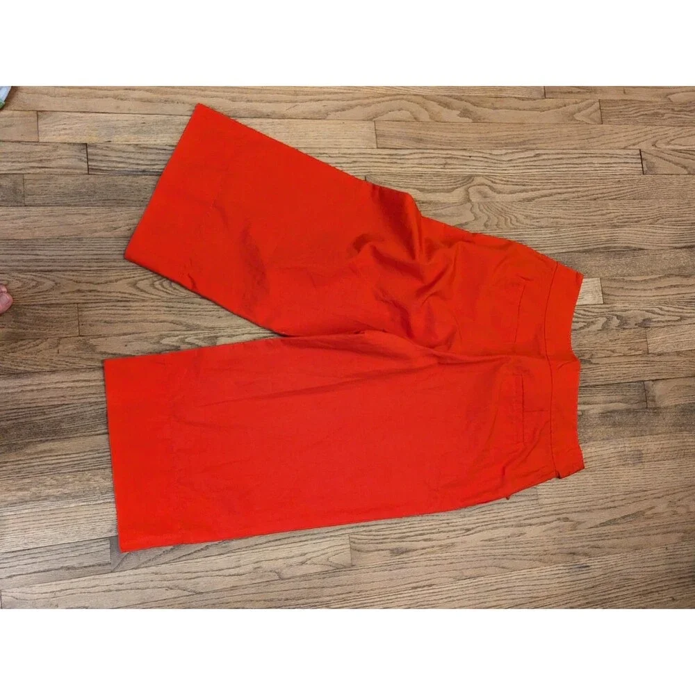 NWT Kate Spade Scenic Route Slub Cotton Culotte Pants 14 Cherpeper Red Orange